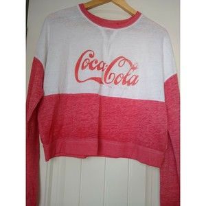 COCA COLA Women's Long Sleeve Crop Top Size M (602)